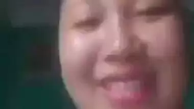 Chubby milf exposes her naked body during video call sex