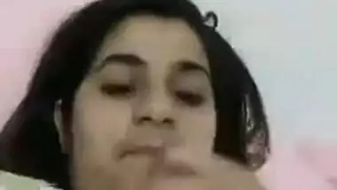 There's busty Desi love on the other side of screen flashing XXX boobs