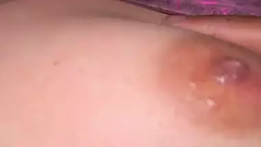 Sleeping girlfriend boob press by horny boyfriend