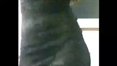 Beautiful Desi hottie in black XXX outfit seductively dances on camera